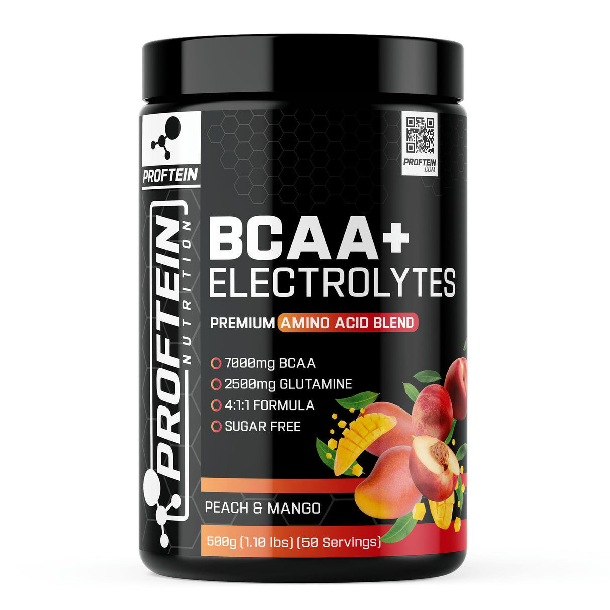 BCAA + ELECTROLYTES 500 g 50 SERVİS - PEACH & MANGO - amino asit