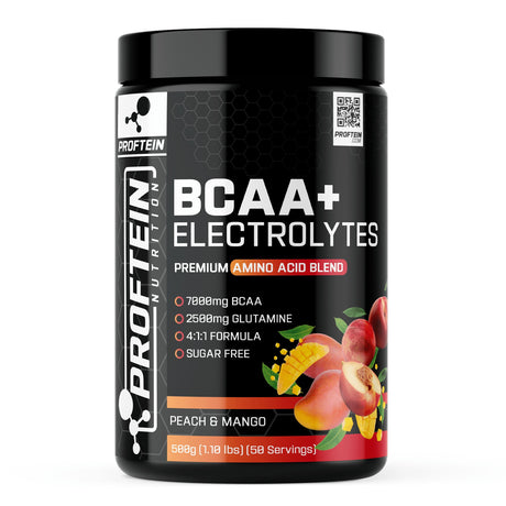 BCAA + ELECTROLYTES 500 g 50 SERVİS - PEACH & MANGO - amino asit