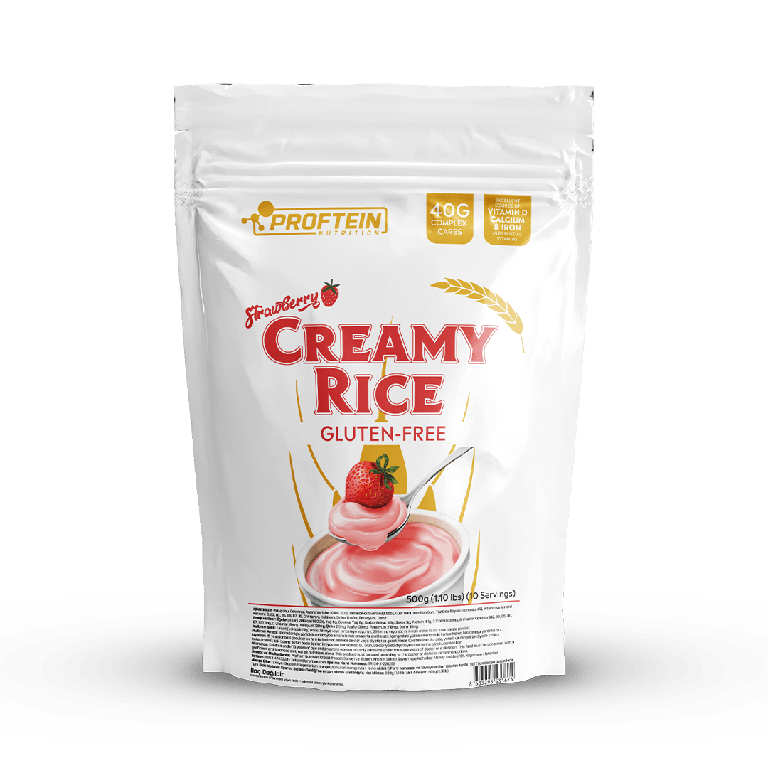 CREAMY RICE 500g - PİRİNÇ KREMASI - STRAWBERRY - karbonhidrat