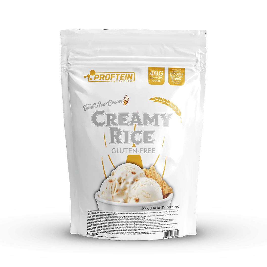 CREAMY RICE 500g - PİRİNÇ KREMASI - VANILLA ICE CREAM - karbonhidrat