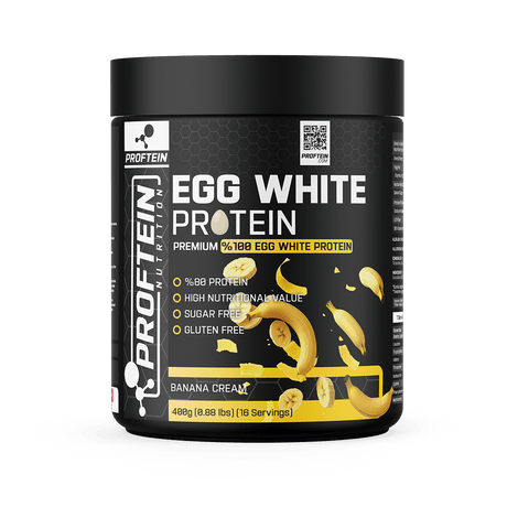 EGG WHITE PROTEIN 400g 16 SERVİS - BANANA CREAM - protein
