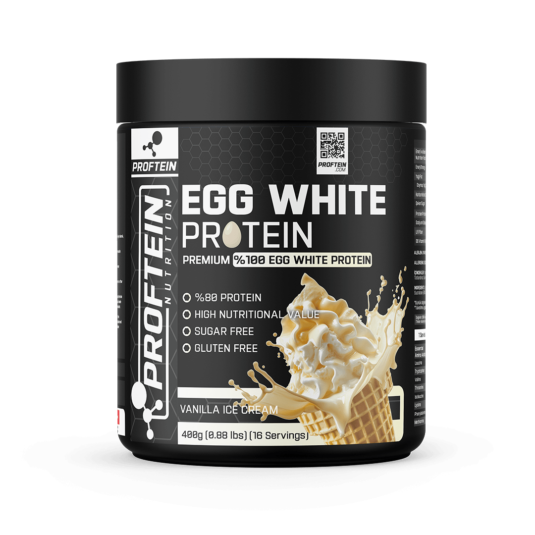 EGG WHITE PROTEIN 400g 16 SERVİS - VANILLA ICE CREAM - protein