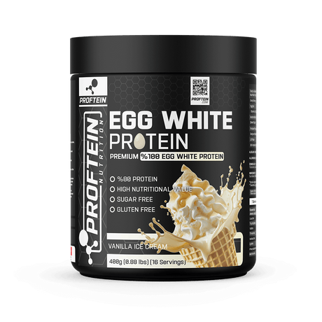 EGG WHITE PROTEIN 400g 16 SERVİS - VANILLA ICE CREAM - protein
