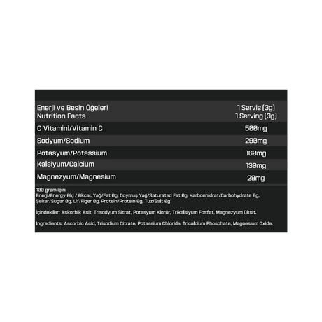 ELECTROLYTE BLEND + 225g 75 SERVİS - vitamin