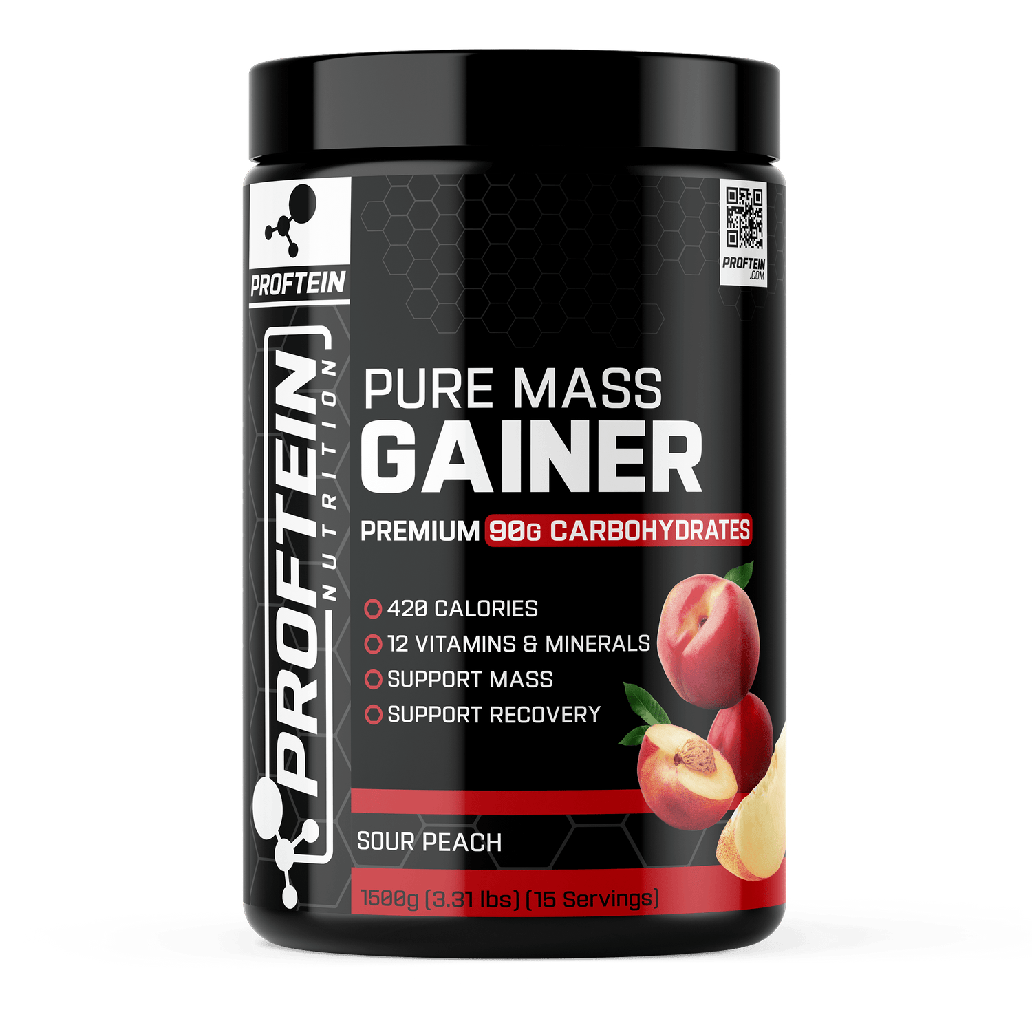 PURE MASS GAINER 1500g 15 SERVİS - SOUR PEACH