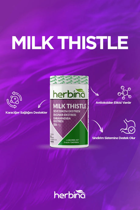 Herbina milk thistle - deve dikeni enginar karahindiba ekstresi 90 kapsül