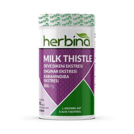 Herbina milk thistle - deve dikeni enginar karahindiba ekstresi 90 kapsül