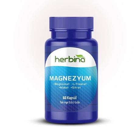 Herbi̇na magnezyum bisglisinat l-treonat malat sitrat 60 kapsül