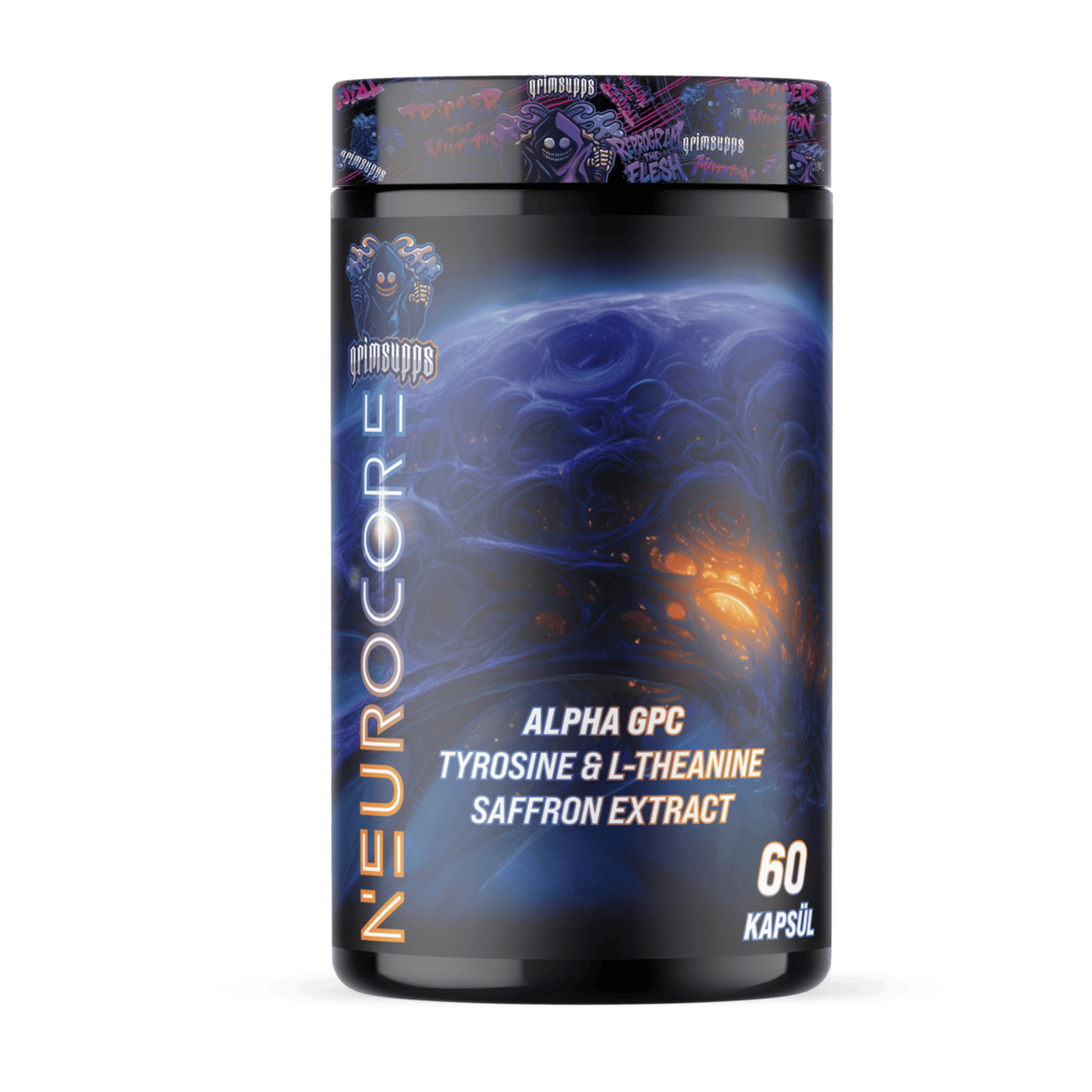 GRIMSUPPS NEUROCORE NOOTROPIK ALPHA GPC & TIROZIN 60 Kapsül